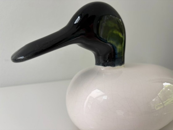Image 1 of Vintage Scandinavian ceramic duck – stylized design – 32 cm