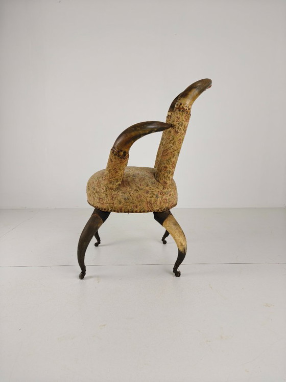 Rare fauteuil à cornes de taureau du XIXe siècle, très décoratif (1870) – Other (photo 9 of 15)
