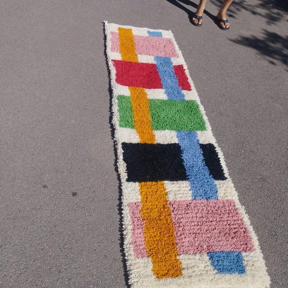 Alfombra de pasillo tradicional con estampado colorido, hecha a medida, 75/300 cm – Aime Té, Wool (photo 8 of 9)