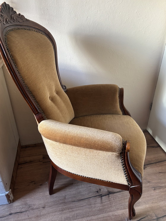 Image 1 of poltrona da salotto antica Rococò/Luigi XV – poltrona elegante, condizioni eccellenti