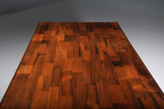 Image 1 of Stunning Desk Table In Brazilian Rosewood By Jean Gillon For Italma Woodart.