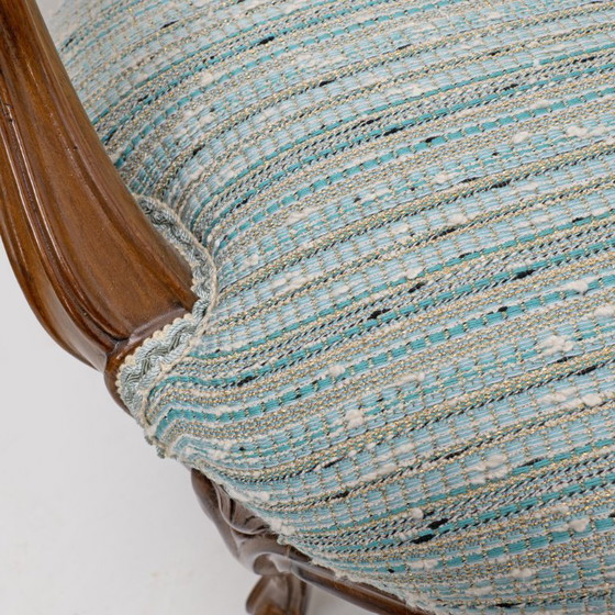 Image 1 of Een paar Franse fauteuils in Louis Philippe-stijl, 19e eeuw.