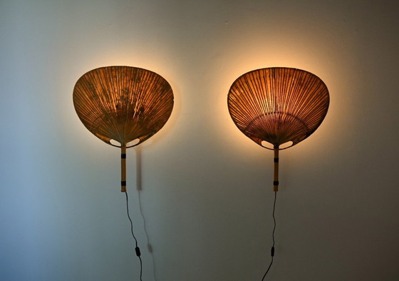 Image 1 of Pair of Wall Lamps "Uchiwa" by Ingo Maurer for M Design, 1970s