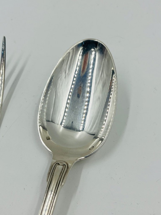 Besteckkassette versilbert Monogramm F.B – Besteckkassetten, Metall (photo 5 of 8)