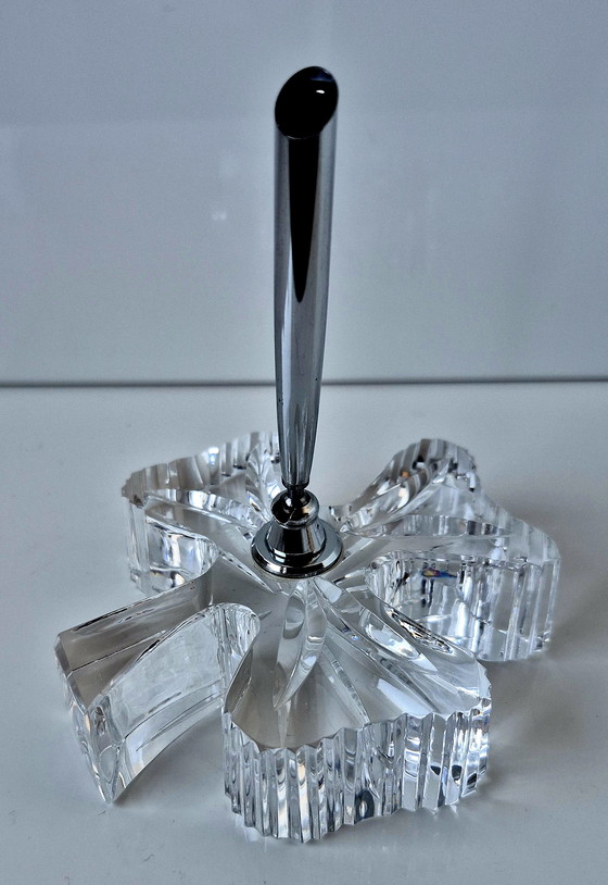 Image 1 of Waterford Kristallen Penhouder Penhouder Klaver Kristalglas