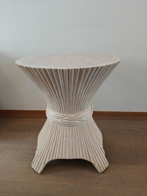 Tavolo in rattan a forma di covone di grano - McGuire