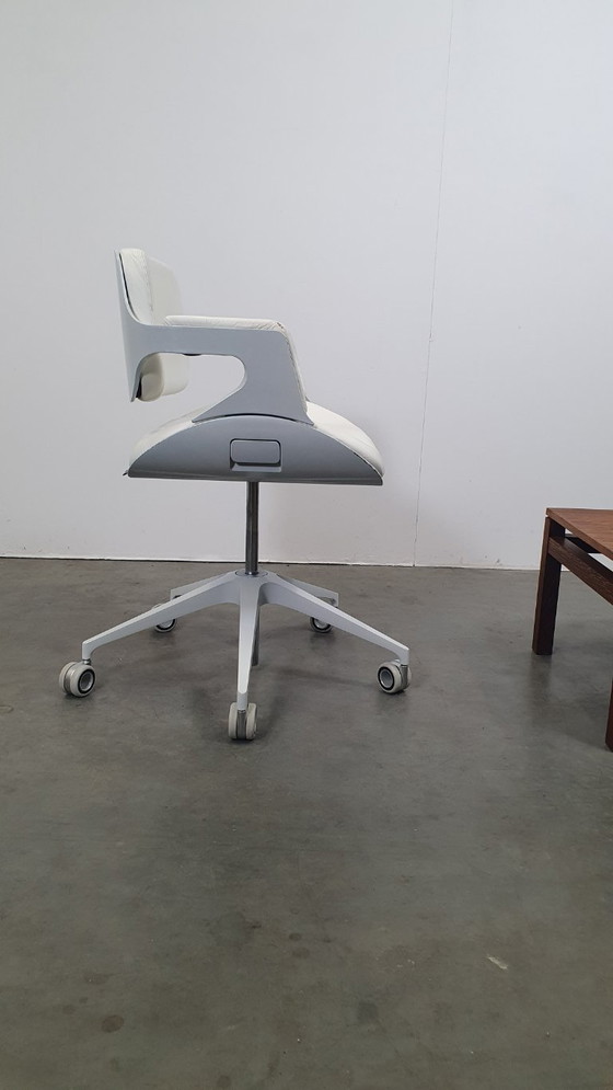 Image 1 of Interstuhl Silver 162S Bürostuhl, weißes Leder, James Bond