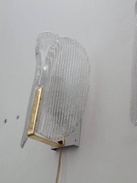 Image 1 of Coppia di lampade da parete di Carl Fagerlund per Orrefors, anni '70