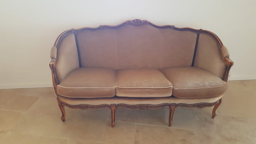 Divano Luigi XV 3 posti + 2 poltrone