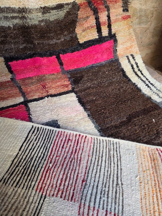 Image 1 of Abstract Moroccan Boujaad rug pink 280 x 178 cm