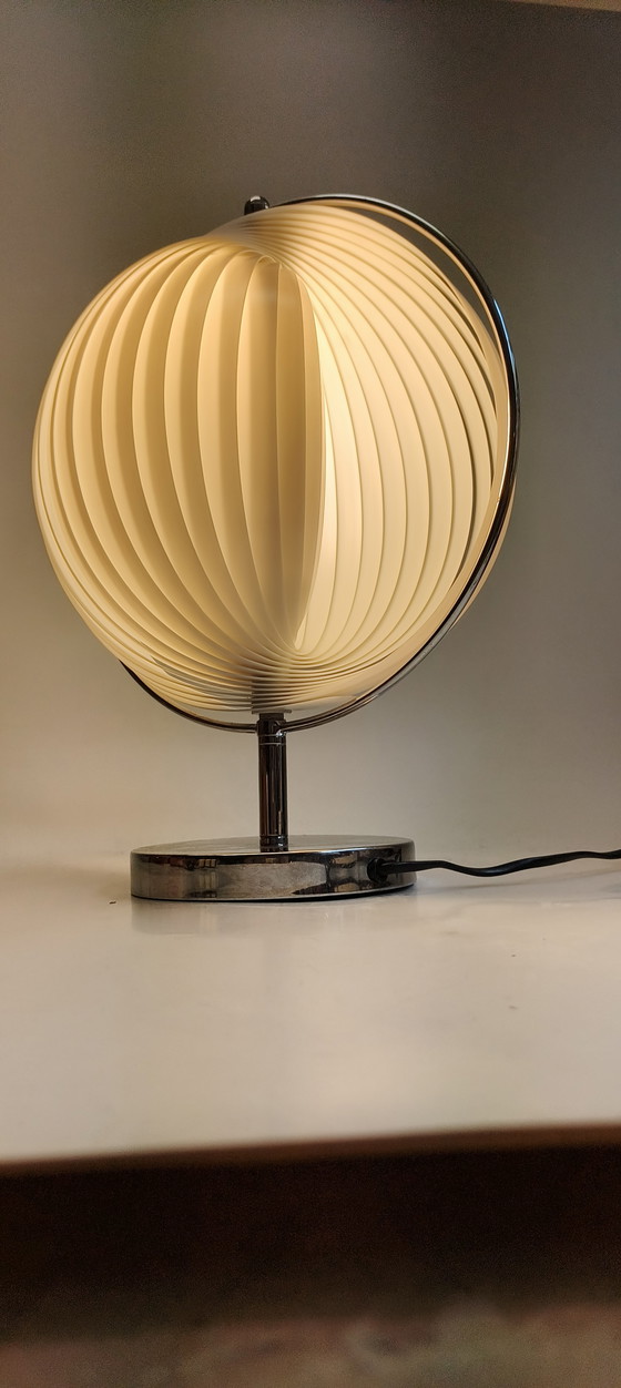 Image 1 of Kare design years vintage moon slat table lamp verner Pantone style