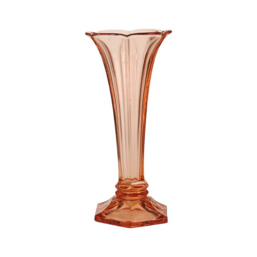 Pink Rosaline Art Deco Vase VSL Luxval Americain 23cm – vazen, Glass (photo 2 of 13)