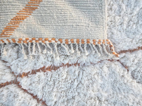 Tappeto Beni Ouarain 300x200 cm – Lana avorio spessa, motivi a rombi – Tappeti, Cotone, Bohemian (photo 4 of 14)