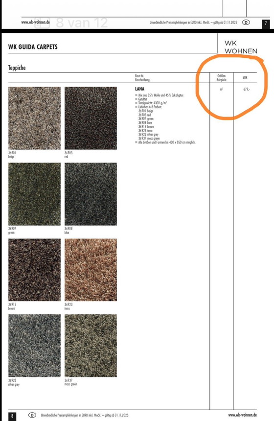 Image 1 of Tappeto Brink en Campman Lana 36903 NUOVO