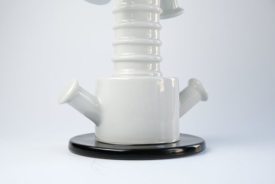 Image 1 of Ettore Sottsass Postmodern "Tigris" Porcelain Vase For Memphis Milano, 1983