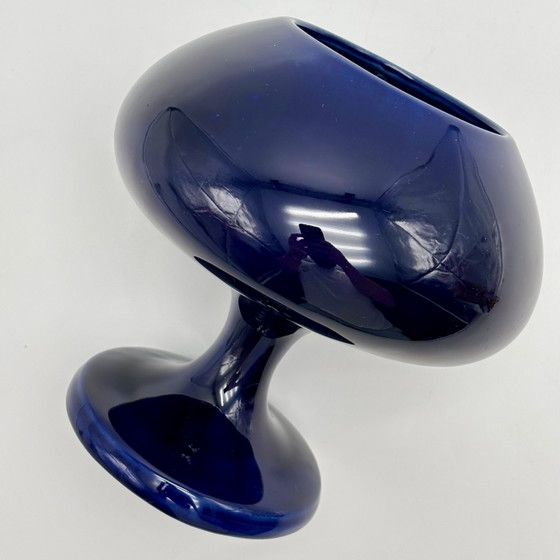 Thulin Earthenware - Cobalt Blue Art Deco Vase Nr.1532 – Faïenceries de Thulin, Ceramic (photo 3 of 13)
