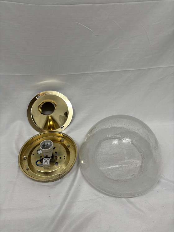 Image 1 of Lampe vintage en verre bulle Hoffmeister années 1970, ère spatiale