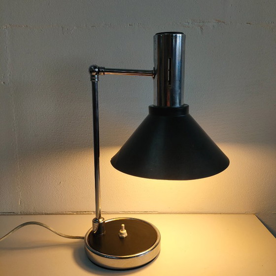 Image 1 of Lampada da tavolo vintage 60 ies Stilux Milano (nero e rosso)