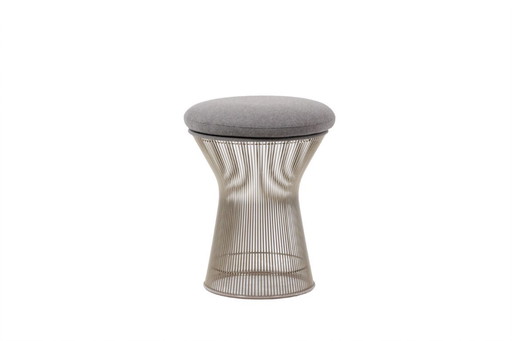 Warren Platner pour Knoll. Tabouret rond, piètement métal. Circa 1970