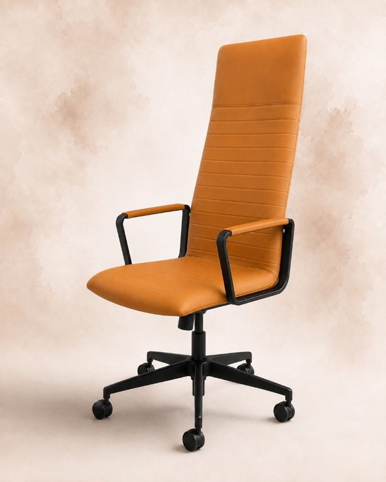 Andreu World Flex Executive High Back – Cognackleurig leer – Nieuw showroommodel – Bureaustoelen, Leather (photo 5 of 5)