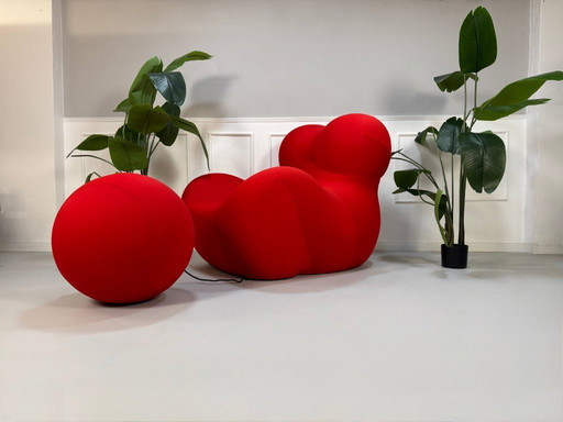 B&B Italia La Mamma Up designer armchair fabric red