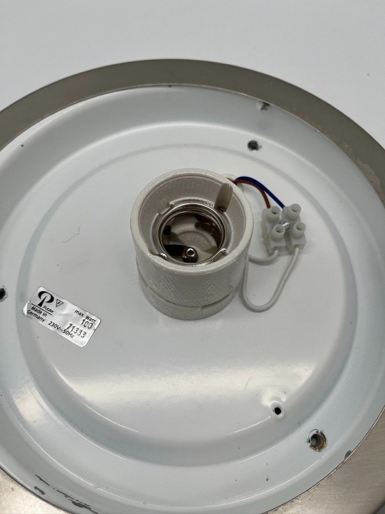 Image 1 of Lampada da soffitto Peill & Putzler “KIBO” (Modello 71333) – Germania, vetro opalino/trasparente, vintage