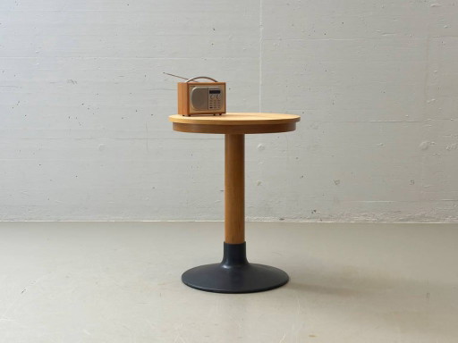 Round side table with cast iron base, 1970s