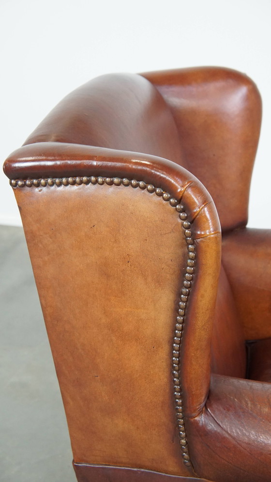 Image 1 of Vintage Schapenleren Oorfauteuil
