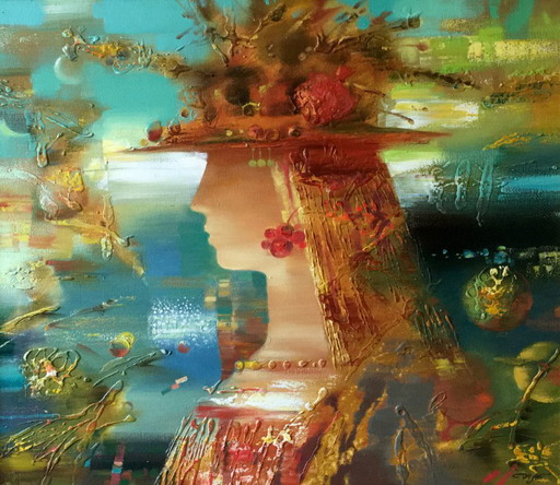 Originales Ölgemälde Abstrakter Expressionismus Sommer – schilderijen tekeningen, Canvas