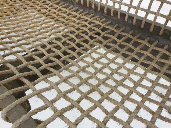 Unique solid oak and rope sofa, The Netherlands 1960's – Bankjes, Wood (photo 7 of 11)