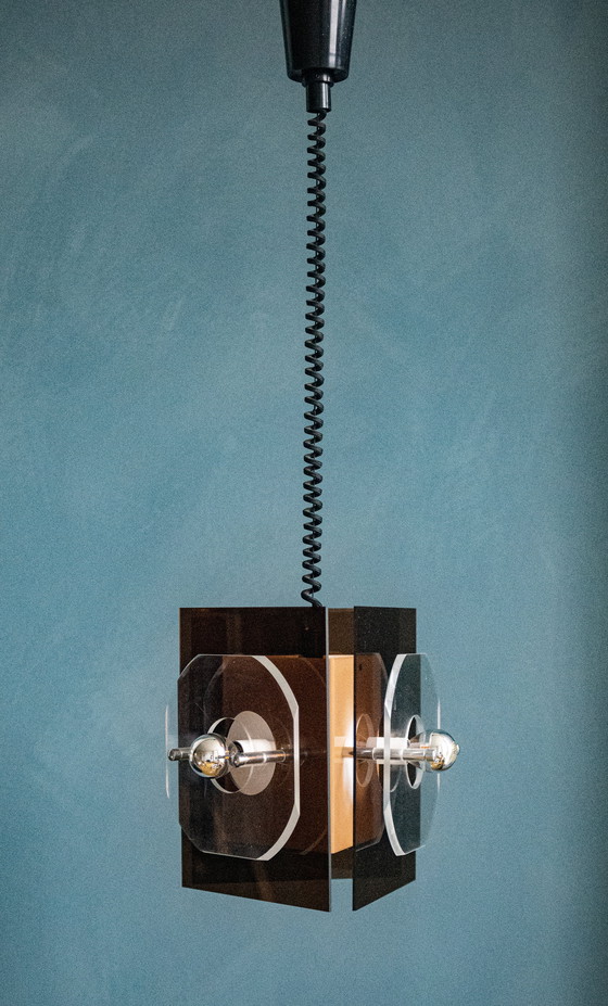 Image 1 of Retro Plexiglass Pendant Lamp By Herda Amsterdam