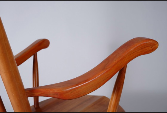 Image 1 of Highback Rocking Chair – De Ster Geldermalsen Vintage spijlen Schommelstoel