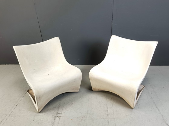 Image 1 of Pair Of Silène Lounge Chairs By M. Borgnat For Clairitex, 1960S