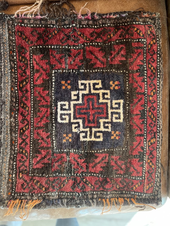 Image 1 of antieke Baluch-chante: 19e-eeuwse Timuri-tas, natuurlijke kleurstoffen.