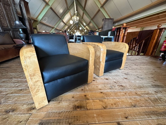 Image 1 of Dos sillones club Art Déco