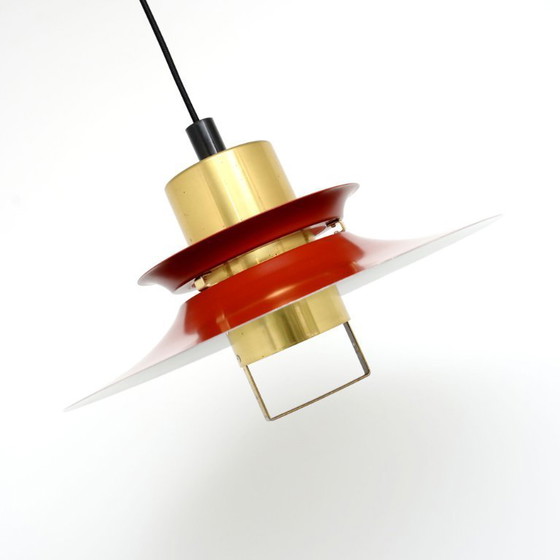 Image 1 of Lampada Vitrika bordeaux, Danimarca anni '60