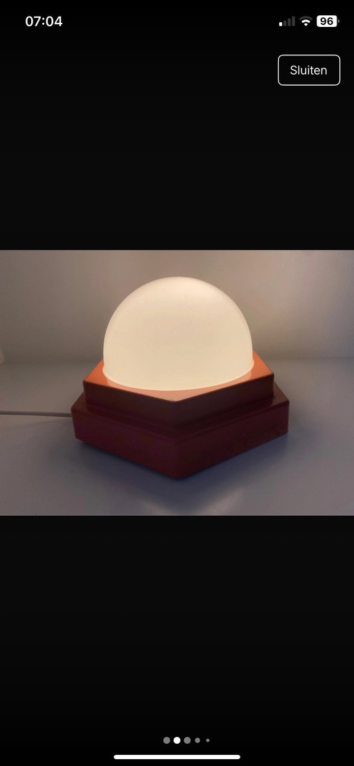 Vintage-Decken- und Wandleuchte im sechseckigen Design, 80er Jahre