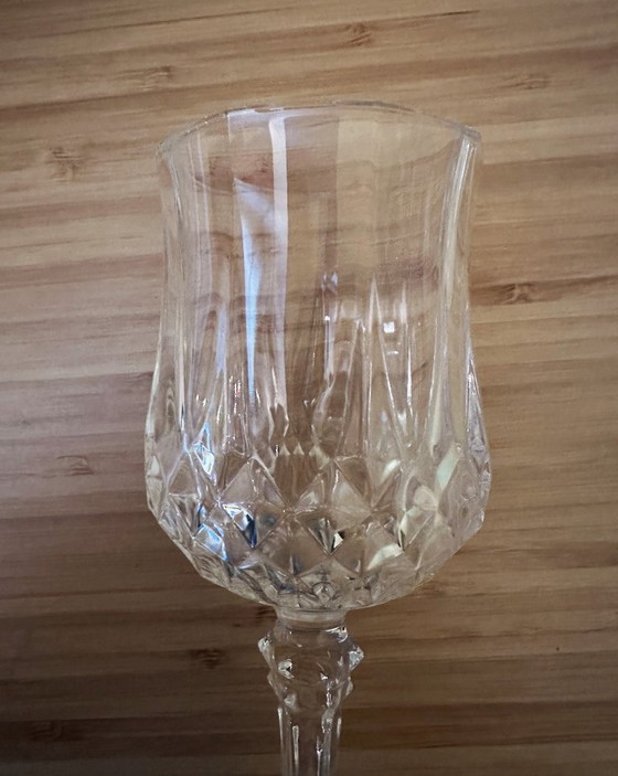 Image 1 of 12 kleine 12cl "Longchamp" Cristal d'Arques vintage glazen