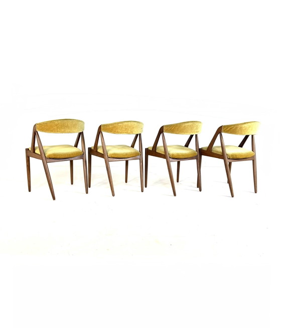 Image 1 of Set van 4 vintage eetkamerstoelen model 31, Kai Kristiansen ‘60