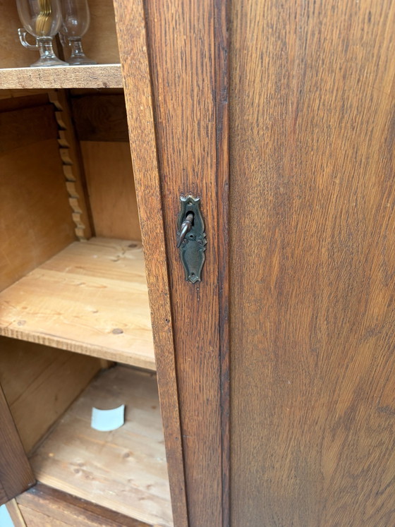 Art Deco wooden wardrobe 1930s – Glass, Metal (photo 5 of 15)