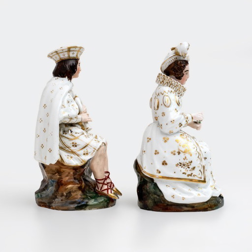 Paire de figurines porte-parfums - France - Manufacture Jacob Petit, milieu du XIXe siècle
