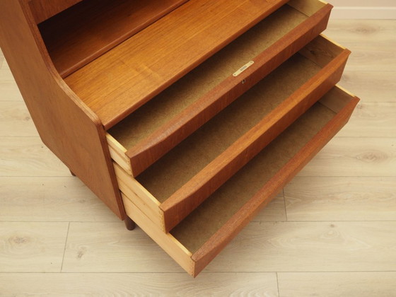 Danish Teak Secretary Desk with Hutch and Pull-Out Writing Surface, 1970s – Storage cabinet, Wood (photo 17 of 17)