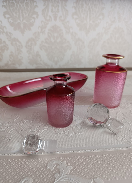Ensemble de toilette en cristal Baccarat ancien, 3 pièces, 1930 – Accessoires de table, Crystal, Glass (photo 15 of 15)