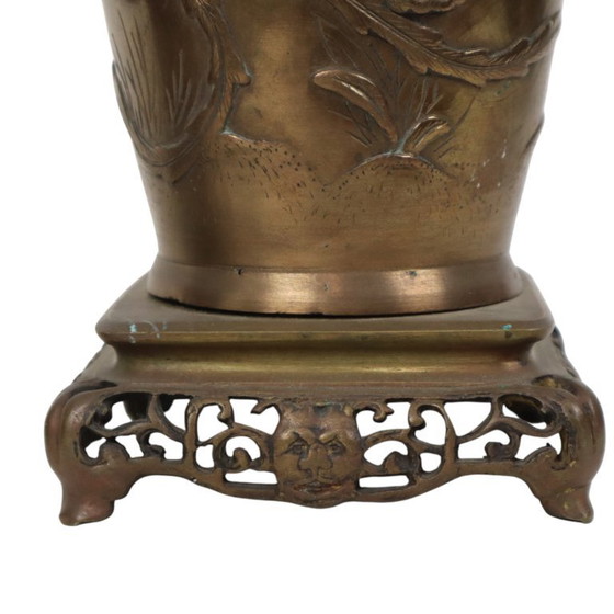 Image 1 of Pair of Japanese Bronze Vases