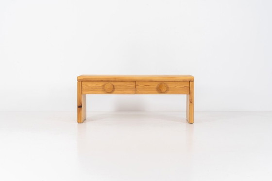 Image 1 of Pine bench/hallway cabinet in the manner of Ruben Ward (Sweden, 1970s).