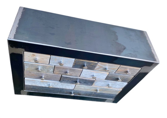 Image 1 of Cassettiera in metallo Loftboutik con 15 cassetti, anni 2010