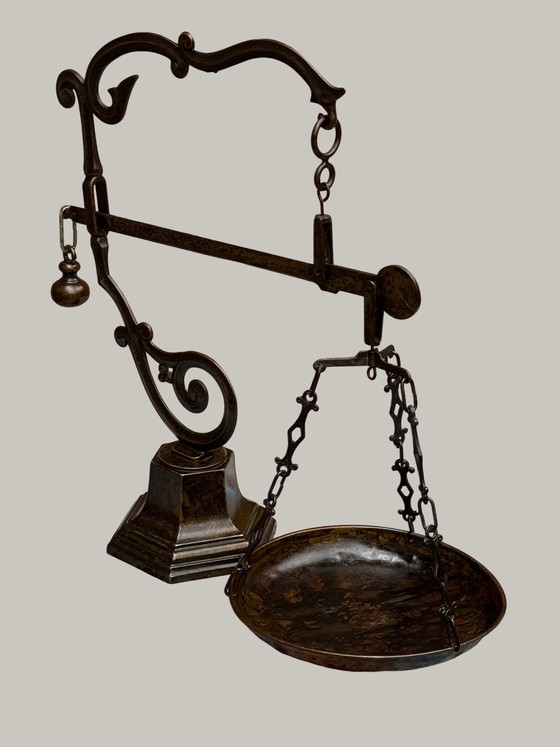 Image 1 of ⚖️ Tuscan Brass Scale | Italy | 1930–1940