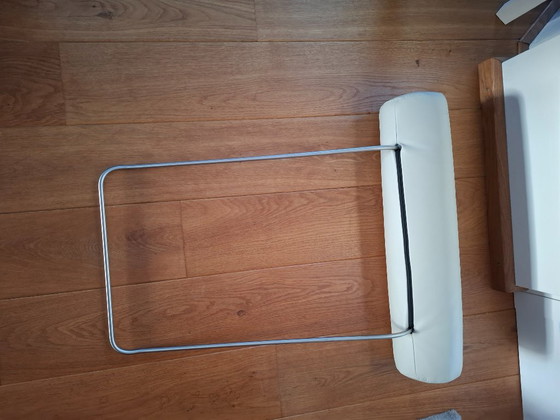 Set divano e poltrona/loveseat in pelle Leolux, crema, Zona salotto, Legno, Modern (foto 7 di 8)