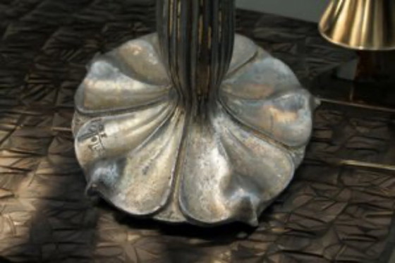 Image 1 of Art Deco lamp signed Paul Follot, dedicated to Jean Faure, Lötz shade