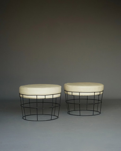 Mid-Century Modern Hocker im Stil von Panton, 1960er Jahre